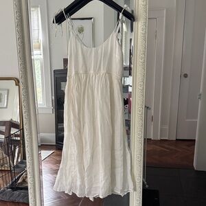 J. Crew Ivory Spaghetti Strap maxi Dress